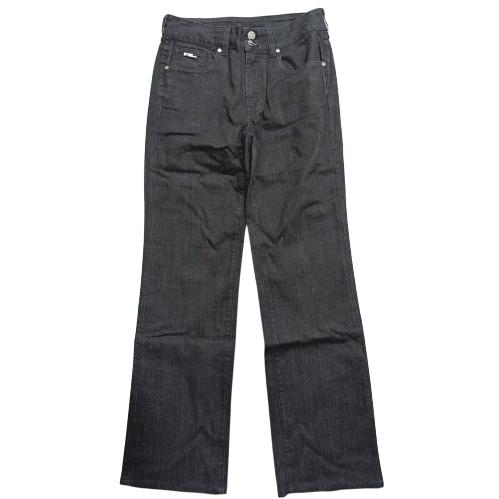 Ralph Lauren 141 Sz 28 Black Jeans High Rise Straight Leg Premium Denim Made USA